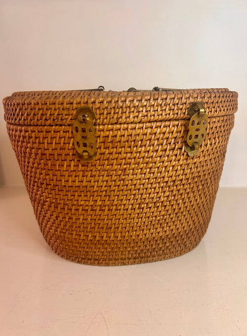 Vintage Chinese Wicker Basket