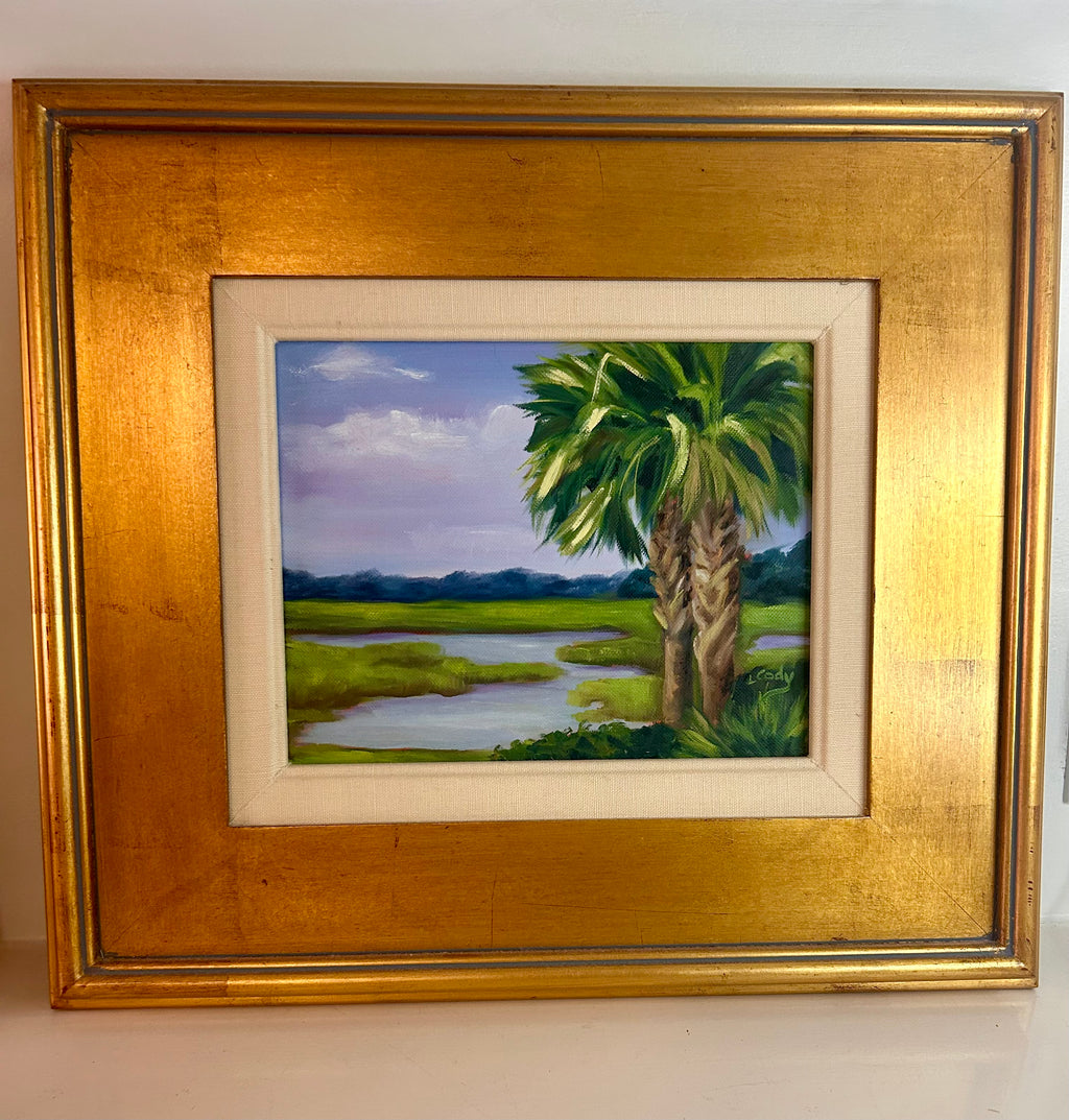 Framed Low country Marsh Landscape by Laura Cody